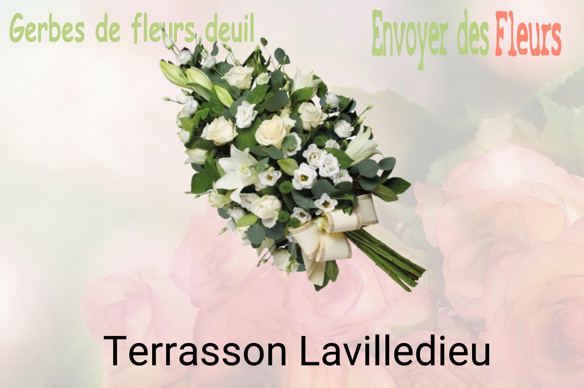 Gerbe de fleurs de deuil livrée à Terrasson-Lavilledieu